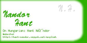 nandor hant business card